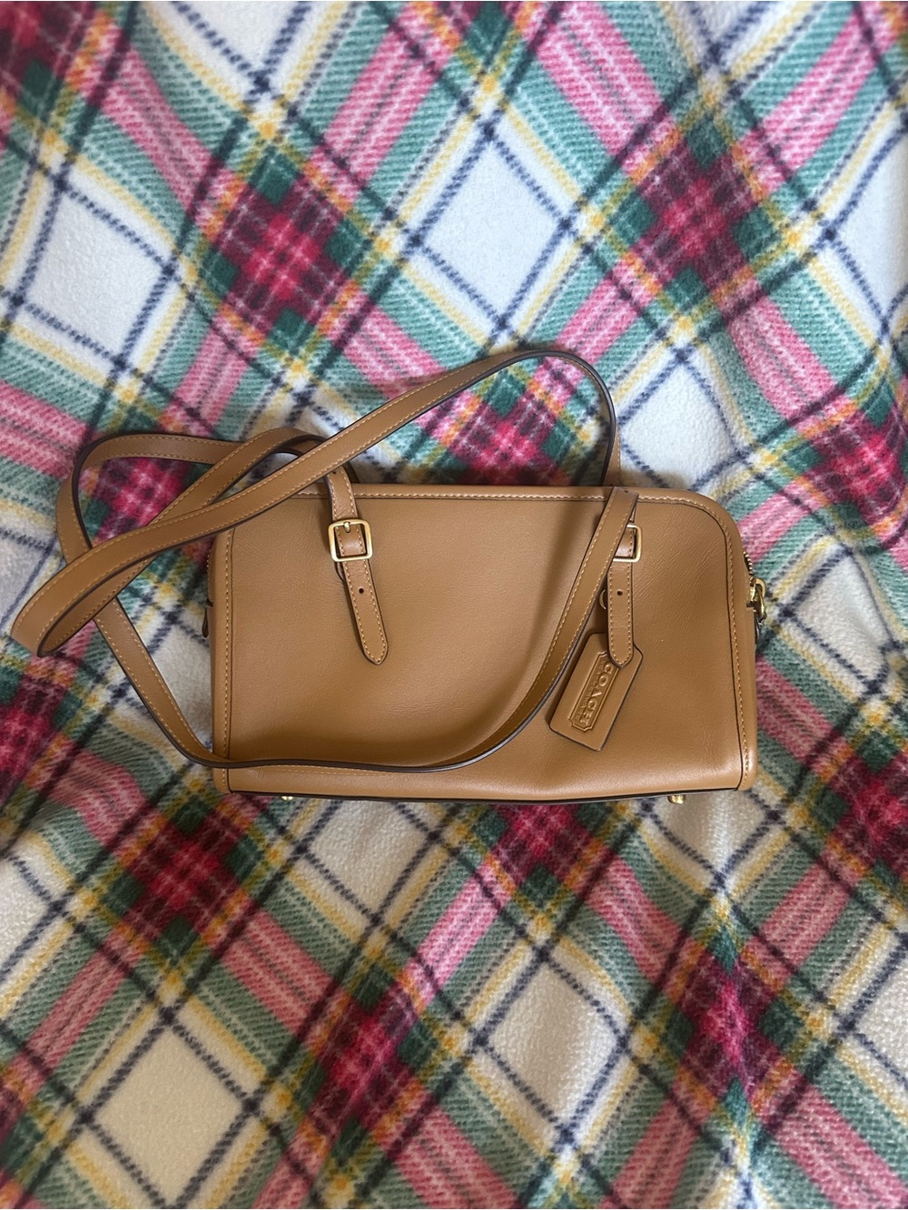 Coach Tan Leather Double-Strap Swing Bag - Picture 4 of 9